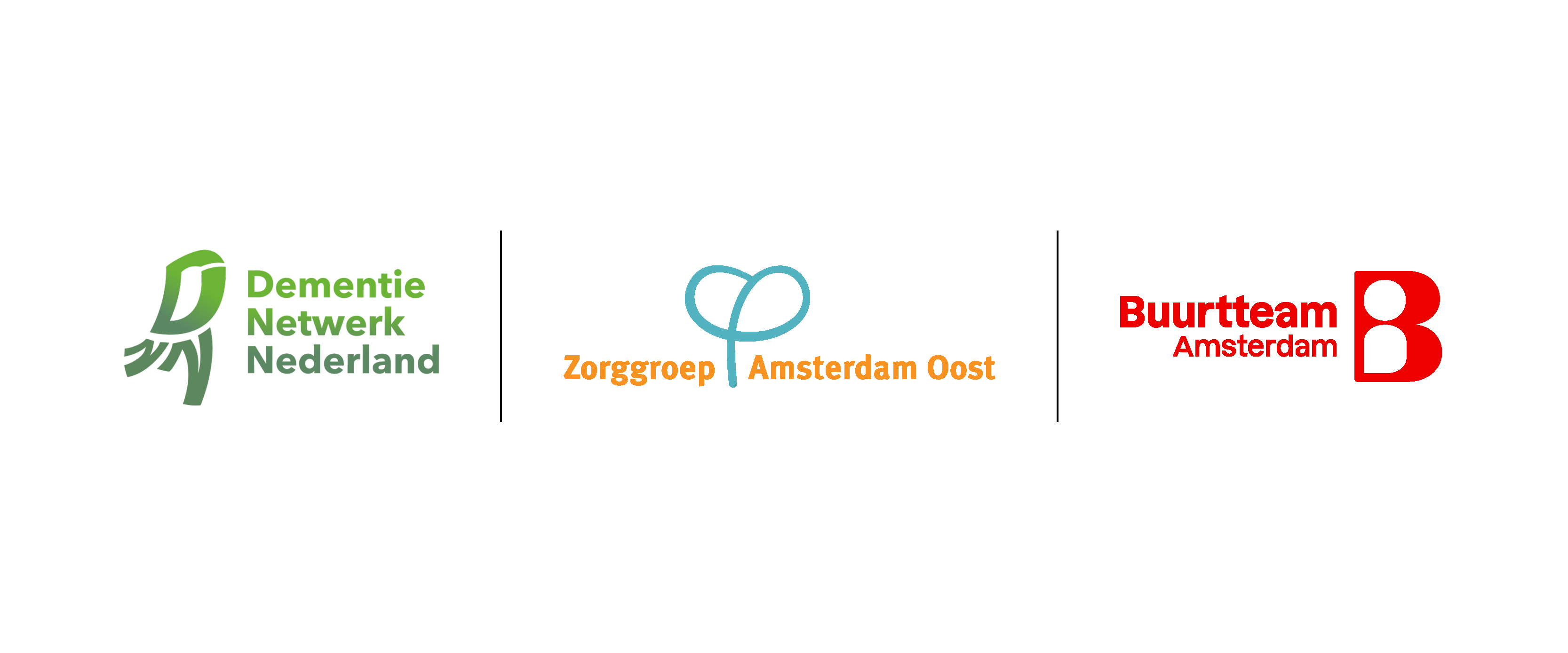 Logo's van samenwerkende organisaties in de zorg