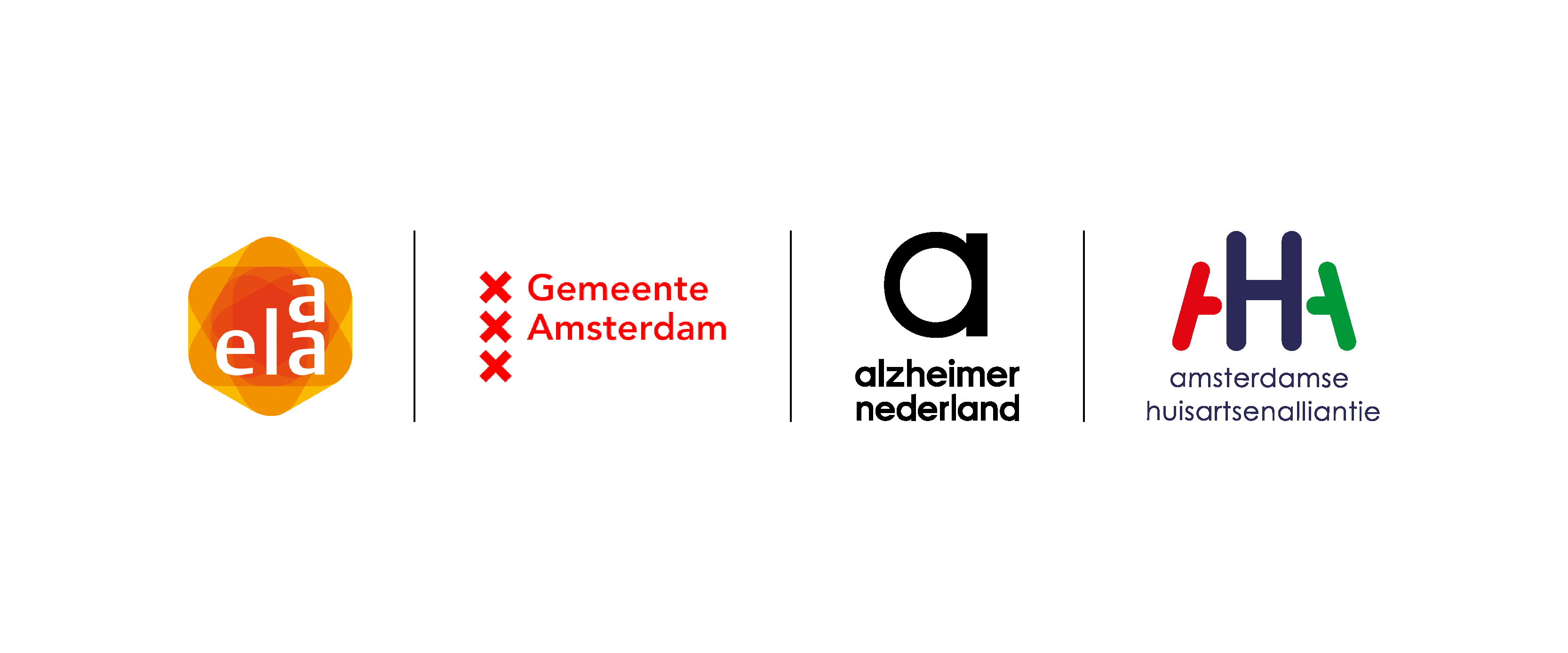 Logo's van samenwerkende organisaties in de zorg